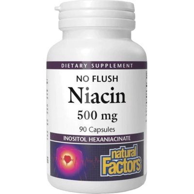 Natural Factors Niacin 500 mg, 90 Capsules