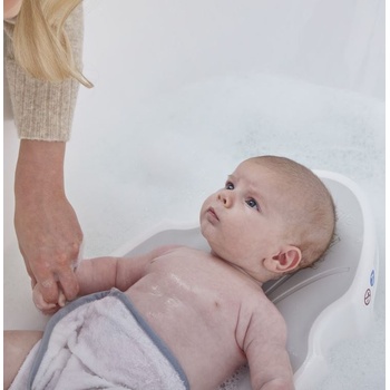 Image 1 of shnuggle : Нехлъзгаща се подложка за къпане на бебе - Бяло / Сива (SHN-NBS-WGY)