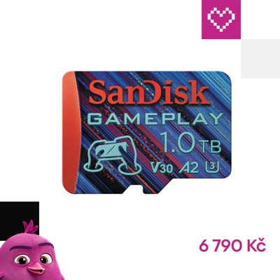 SanDisk MicroSDXC 1TB karta GamePlay R:190/W:130 MB/s, UHS-I, V30, A2 SDSQXAV-1T00-GN6XN