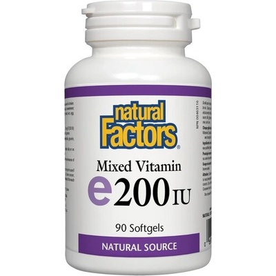 Natural Factors Витамин E 200 IU/ 134 mg (токофероли микс) 90 софтгел капсули | Natural Factors (1400 NF)