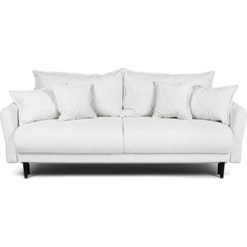 Bonami Бял сгъваем/с място за съхранение диван от рипсено кадифе 215 cm Bjork - Bonami Selection (BJORK3SEATERRUNAGAIN01)