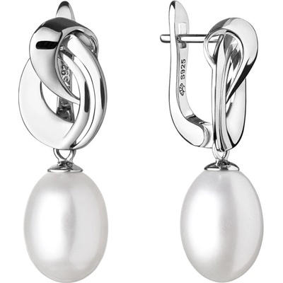 Gaura Pearls stříbrné s bílou perlou Desireé SK20207EL/W bílá