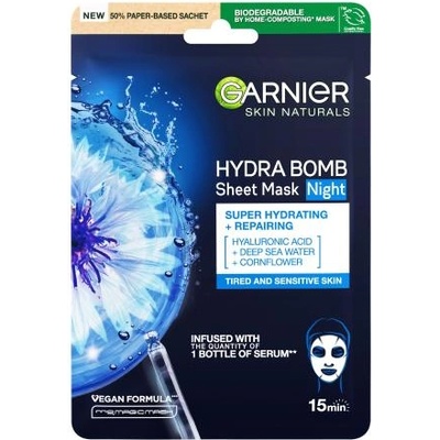 Garnier Skin Naturals Hydra Bomb Night хидратираща маска за уморена и чувствителна кожа за жени