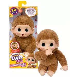 TM Toys Little Live Pets: Мини маймуна Маки интерактивно плюшено - Пепи Пийч (LLP26766)