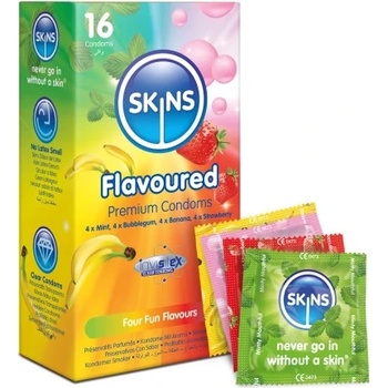 Skins 16 бр. Микс Ароматни презервативи Skins Flavourеd
