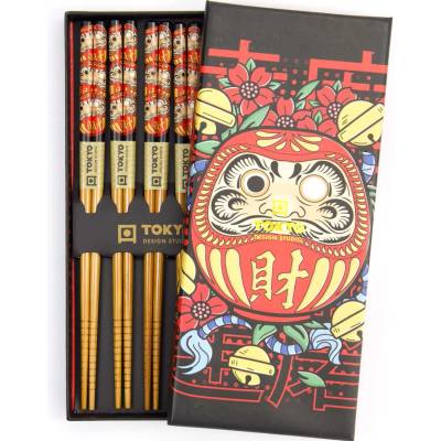 Tokyo Design Studio Darčeková sada jedálenských paličiek Daruma 5 párov uni
