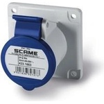 SCAME Промишлен контакт 2P+Е 16A 230V IP54 ПРАВ серия Optima панелен монтаж 75х75мм - 423.1663 (423.1663)
