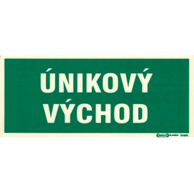 Únikový východ 200x87mm - fotoluminisc.samolepka
