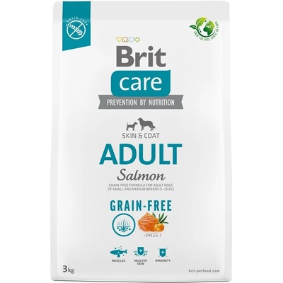 Brit BRIT Care Grain-free Adult Salmon Храна за кучета, суха, без зърно, за възрастни, със сьомга, 3 kg