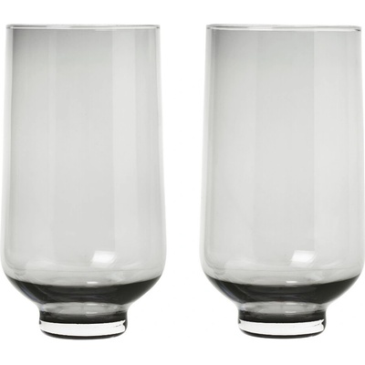 Blomus Sklenice na vodu FLOW kouřové sklo 2 x 400 ml