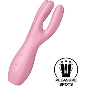 Satisfyer Threesome 3 - клиторен вибратор с акумулатор - розов