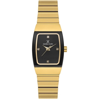 Daniel Klein DK. 1.14191-4 - Дамски, Кварц, 21.5x34mm, Златна стомана, Кристали, 3 ATM - Premium