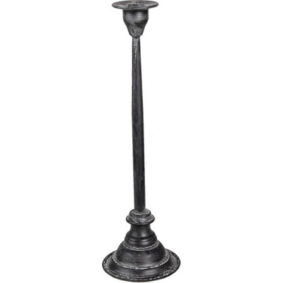 Kovový černý svícen s patinou Amedee S – 11x37 cm
