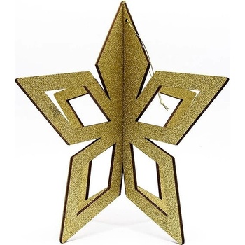 Decoled zlatá hviezda 3D 80 cm
