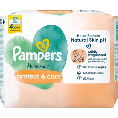 Procter and Gamble Памперс кърпички (4x44 бр. /фол) Harmony Calen