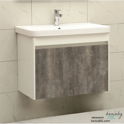 Inter Ceramic Долен конзолен pvc шкаф за баня icp 8365+8048-2new