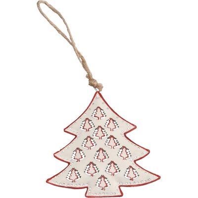 Dekorácia závesná Stromček Glitter 10 cm 1ks