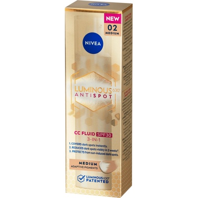 Nivea Luminous630 CC krém 3 v 1 střední s OF 30 40 ml