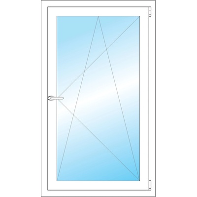 Okna Hned Plastové okno 700 x 1200 mm bílé otevíravé a sklopné pravé