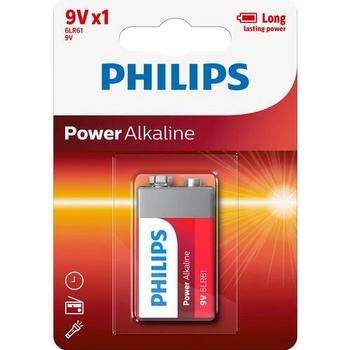 Philips Power Alkaline батерия 9V (E), 1-blister (6LR61P1B/10)
