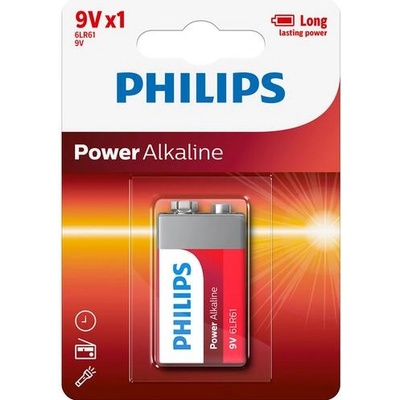 Philips Power Alkaline батерия 9V (E), 1-blister (6LR61P1B/10)