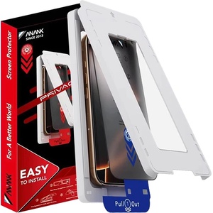 Anank Протектор за iPhone 15 Pro - ANANK - 2.5D 2X подсилен протектор за екран с инсталационна кутия - Черен