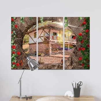 Art gift Декоративен панел за стена - Възрожденски дом