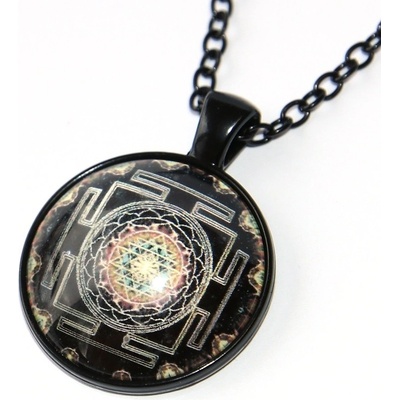 Fashion Jewerly Řetízek amulet sri yantra, meditace makrokosmos, posvátná geometrie uvolnění 3191