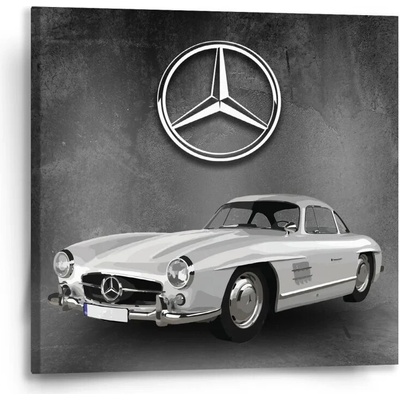 Sablio Obraz Mercedes-Benz 300 SL Sivé pozadie - 50x50 cm