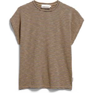 Armedangels Дамска тениска ARMEDANGELS Women's Slub Jersey Stripe T-shirt - Tinted Navy / Golden Hay (916-6596-0714)