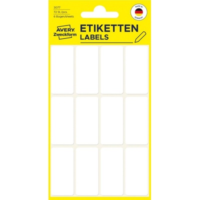 Avery Zweckform 3077 Etikety na ruční popis 38 x 18 mm 72 ks bílé