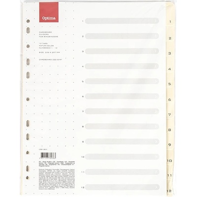 OPTIMA Регистър optima a/4 кашон 1-12 128212 (128212)
