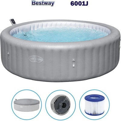 Bestway Джакузи надуваемо 236x71 см, Bestway 6001J Lay-Z-Spa Hawaii Smart AirJet, с филтърна система, покривало и дозатор (60018)
