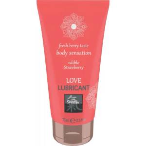 Shiatsu Love Lubricant Edible Strawberry 75ml