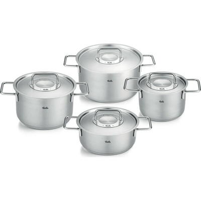 Fissler Súprava hrncov PURE, nerezové pokrievky na hrniec, sada 4 ks, strieborná, nerezová oceľ