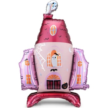 Image 1 of PartyDeco Фолиев балон - Призрачен розов замък, 89, 5 х 116, 5 см