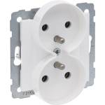 Legrand - Двойна домашна розетка без рамка SUNO 250V бяла (LR0082)