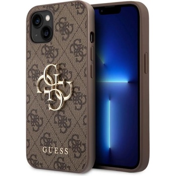 Image 1 of GUESS Гръб Guess PU 4G Metal Logo Case за iPhone 14 - Кафяв
