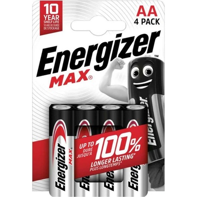 Energizer Батерии алкални Energizer Max 20079, AA, LR6, 1.5V, 4бр. в опаковка (ENE20079)