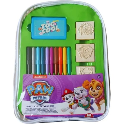 Multiprint Творческа раница Paw Patrol Girl с 10 миещи се флумастера, 4 печата и 30 стикера