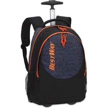 BestWay batoh na kolečkách 40028-0114 černá oranžová
