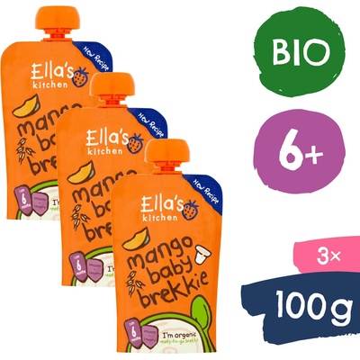 Ella's Kitchen BIO Snídaně mango a jogurt 3 x 100 g