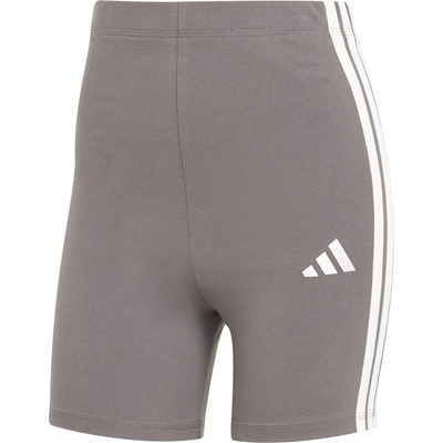 adidas Дамски къси панталони Adidas Essentials 3-Stripes Biker Shorts Womens - Grey Stra/White