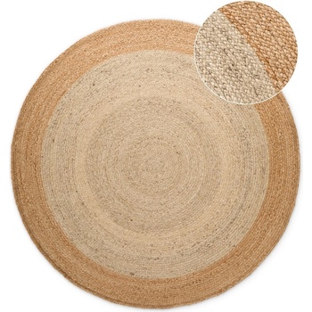 Hanse Home Двустранен ръчно изработен ютен кръгъл килим в цвят слонова кост ø 240 cm Jutta Ivory - Hanse Home (106225-240)