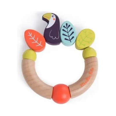 Moulin roty - Дървена дрънкалка-рингче - Туканът Пако (668373)