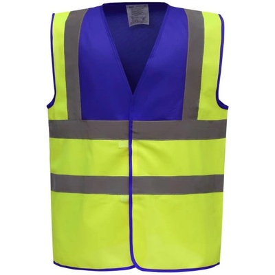 Yoko HI-VIS HVW100 / Предпазна жилетка - кралско синьо/високовидно жълто S (79W100zx801)