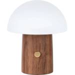 Gingko LED настолна лампа в бял и тъмно естествен цвят (височина 7 cm) Alice Mushroom - Gingko (G022S-WT)