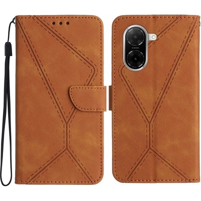 Linesy knížkové pouzdro na Xiaomi Redmi A5 171.7x77.8x8.3mm - hnědé