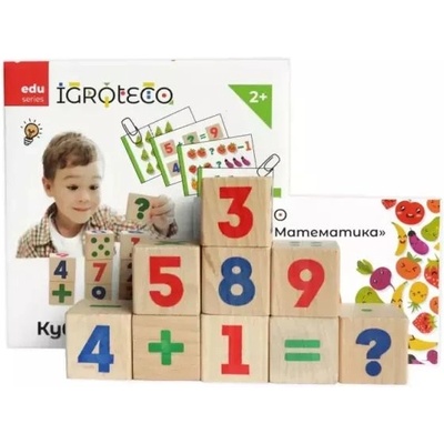 IGROTECO Дървени кубчета за изучаване на математика (900736)
