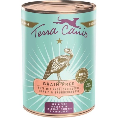Terra Canis Без зърнени храни Пуйка с целина, тиква и кресон 400 г